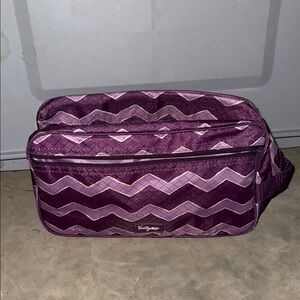 Purple Chevron Shoulder Bag